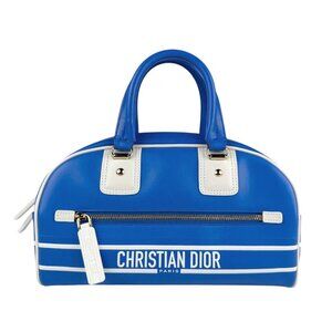 DIOR Blue Leather Shoulder Bag